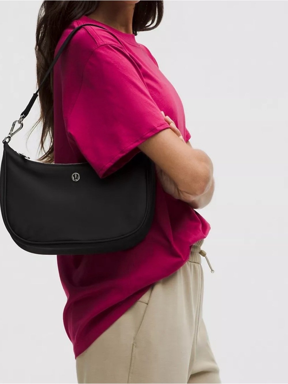 lululemon Small Shoulder Bag Black Convertible - Picture 8 of 15